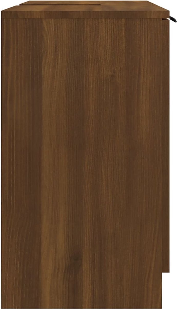 Vidaxl Badkamerkast 64,5x33,5x59 Cm Bewerkt Houteikenkleurig - Bruin