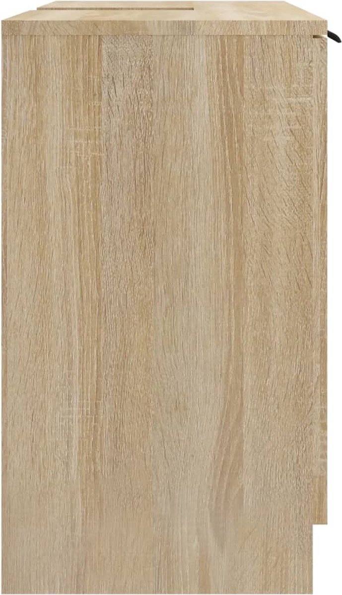 Vidaxl Badkamerkast 64,5x33,5x59 Cm Bewerkt Hout Sonoma Eikenkleurig - Bruin