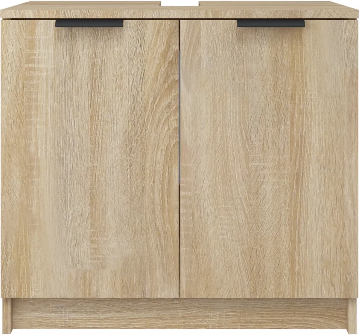 Vidaxl Badkamerkast 64,5x33,5x59 Cm Bewerkt Hout Sonoma Eikenkleurig - Bruin