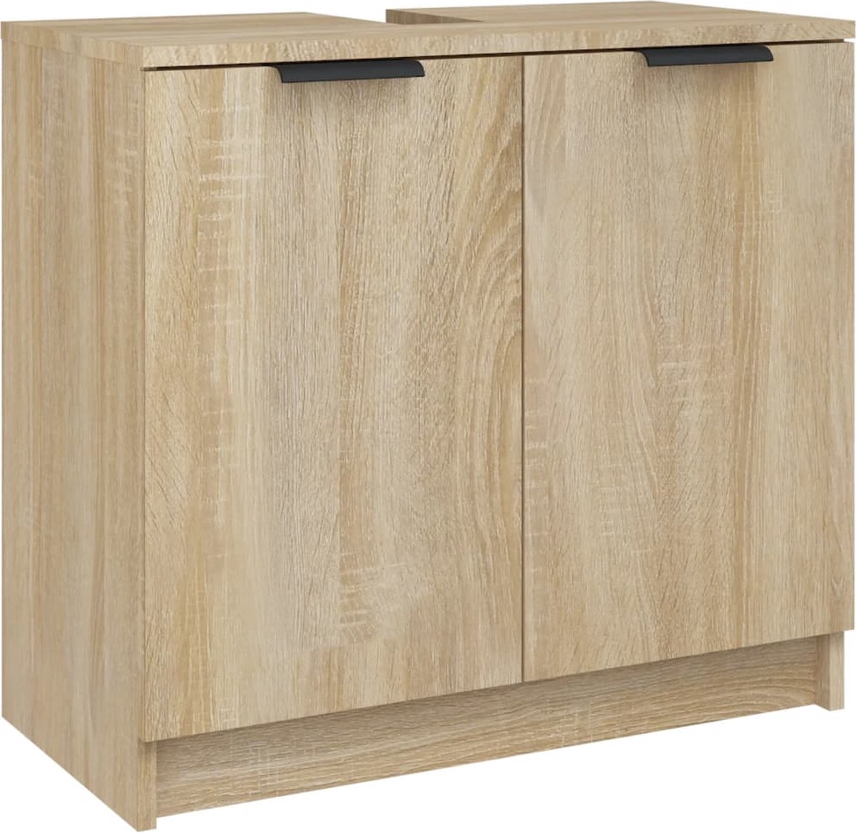 Vidaxl Badkamerkast 64,5x33,5x59 Cm Bewerkt Hout Sonoma Eikenkleurig - Bruin