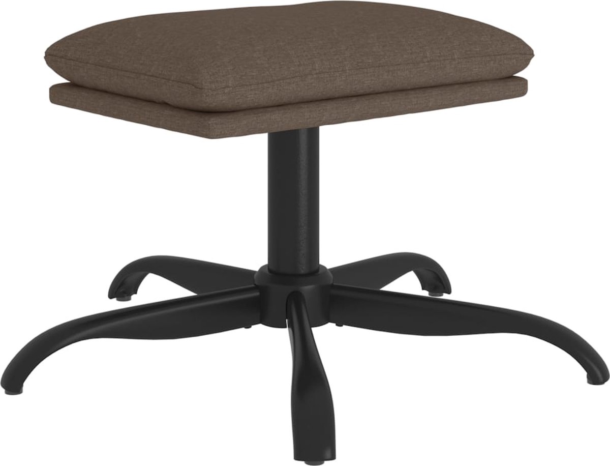 Vidaxl Voetenbank 60x60x39 Cm Stof Taupe