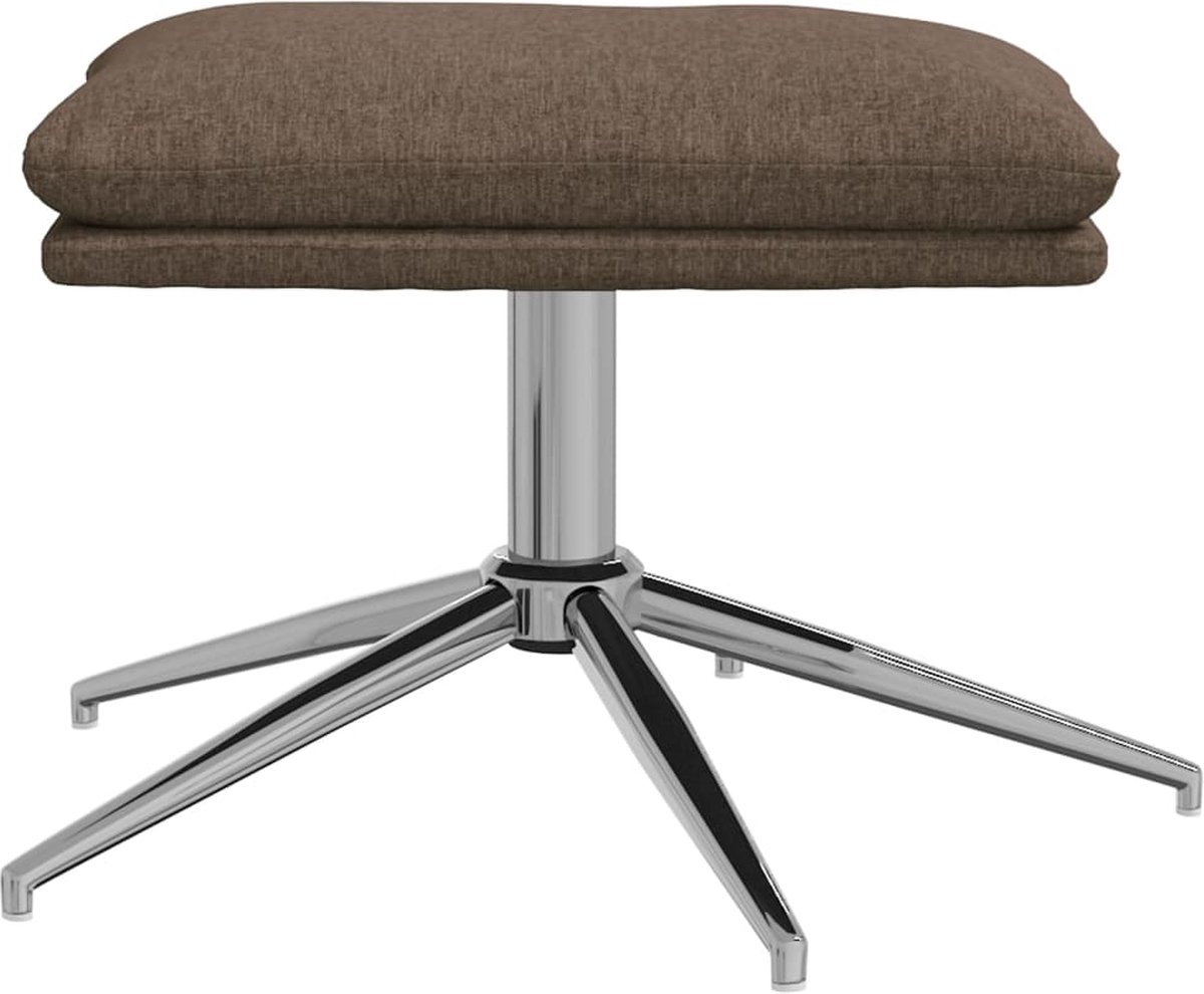 Vidaxl Voetenbank 60x60x39 Cm Stof Taupe