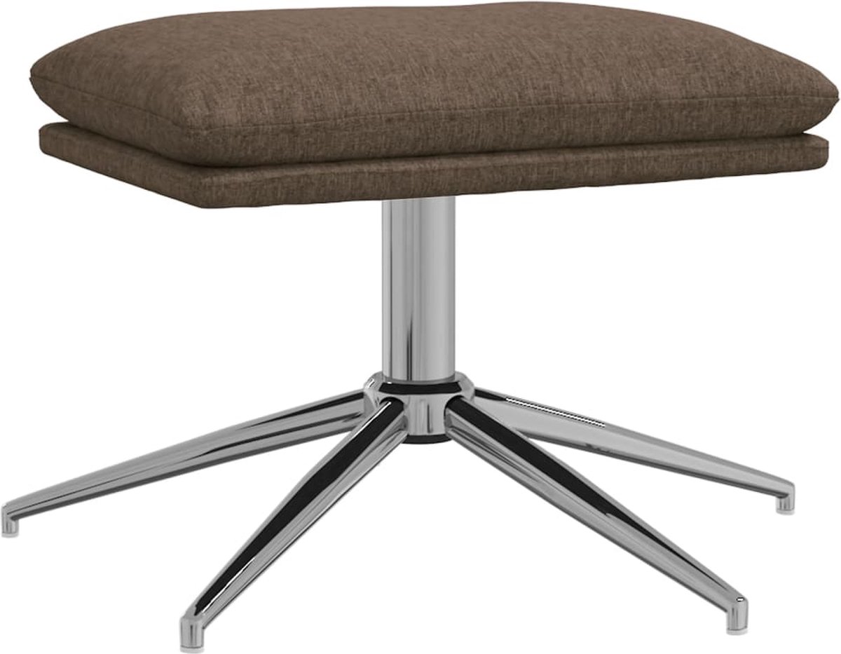 Vidaxl Voetenbank 60x60x39 Cm Stof Taupe