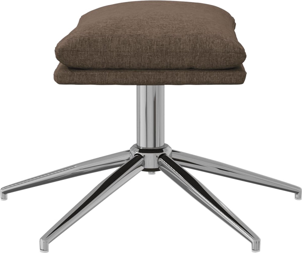 Vidaxl Voetenbank 60x60x39 Cm Stof Taupe