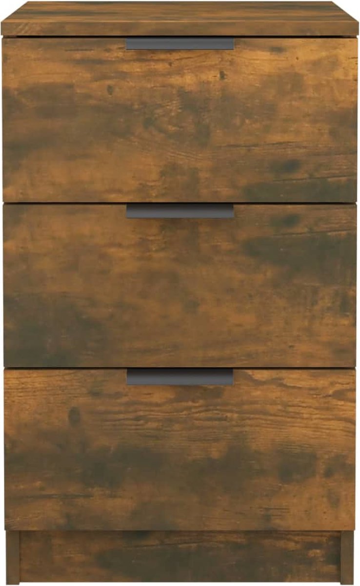 Vidaxl Nachtkastje 40x36x65 Cm Gerookt Eikenkleurig - Bruin