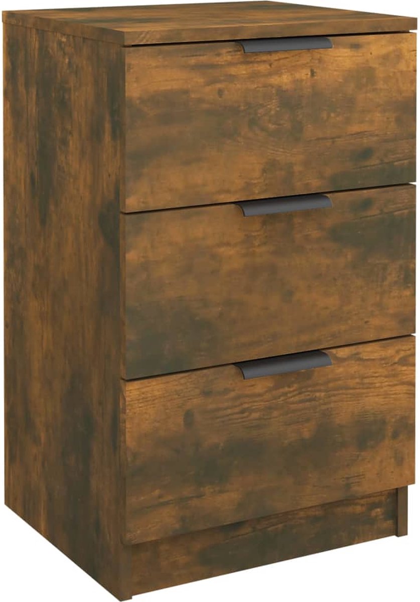 Vidaxl Nachtkastje 40x36x65 Cm Gerookt Eikenkleurig - Bruin