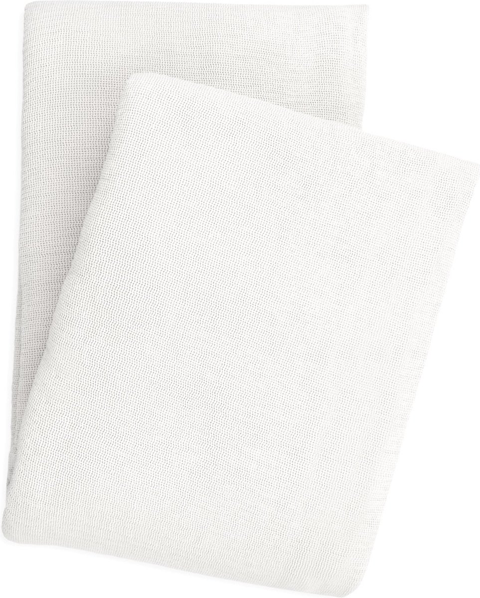 Yellow Katoen Bedsprei Plaid Ica - Bright White 270x260cm