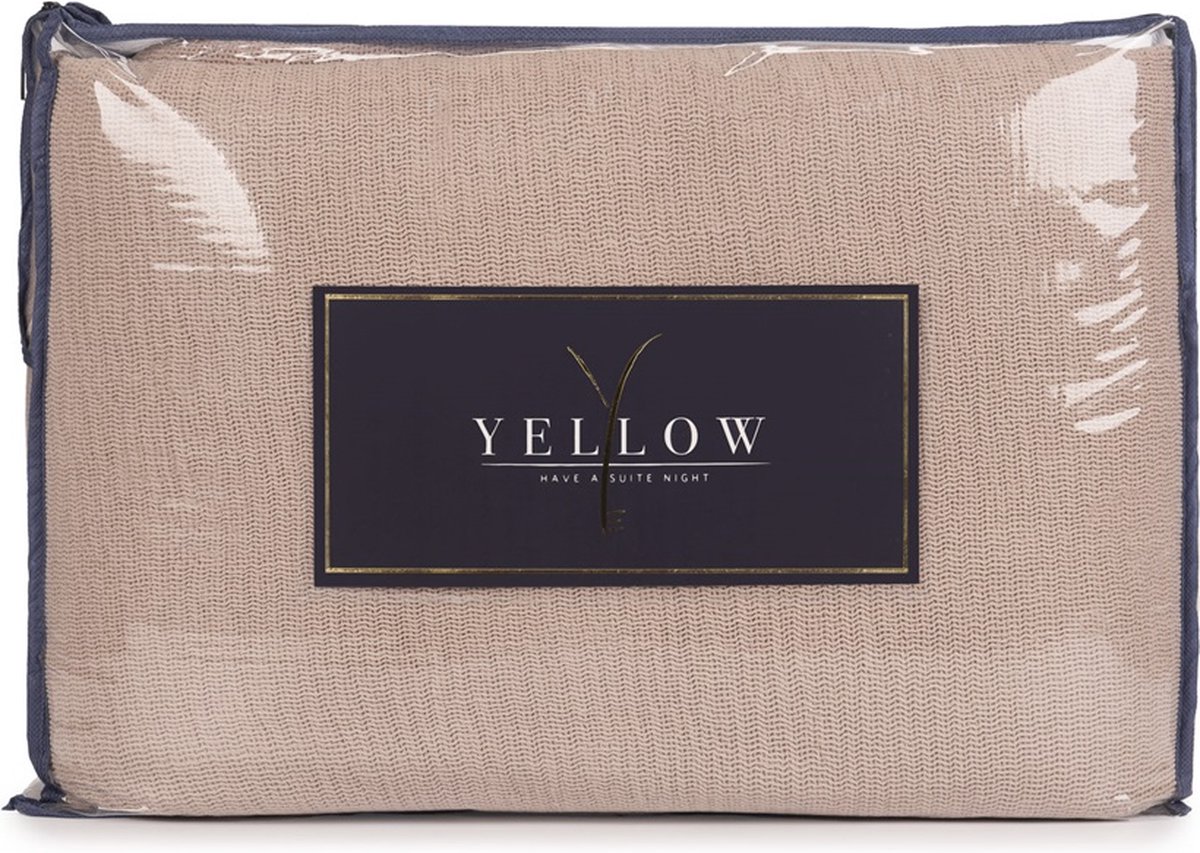 Yellow Katoen Bedsprei Plaid Ica - Mellow Rose 180x260cm - Roze