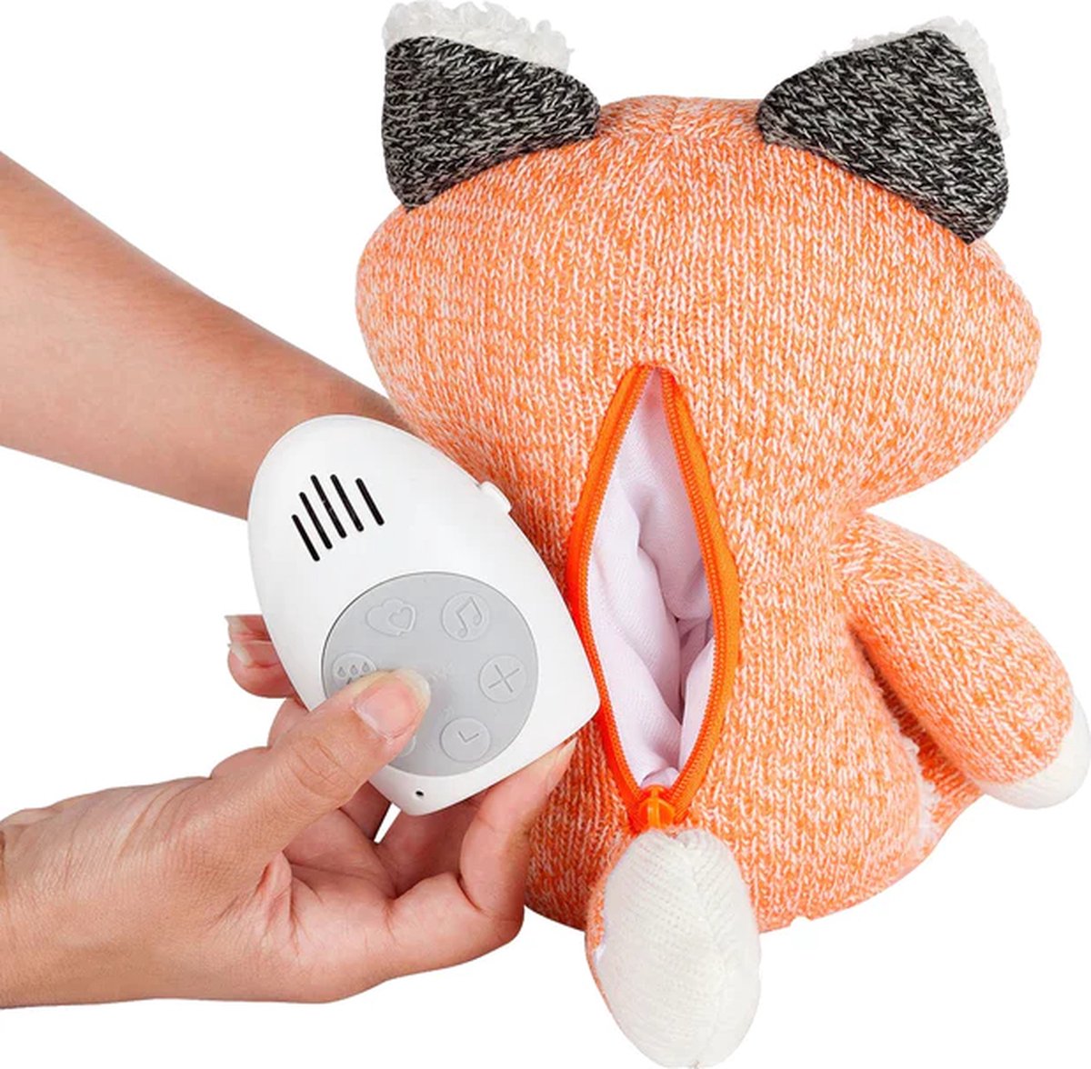 Flow Amsterdam Hartslag Knuffel - White Noise - Robin De Vos - Donker - Oranje