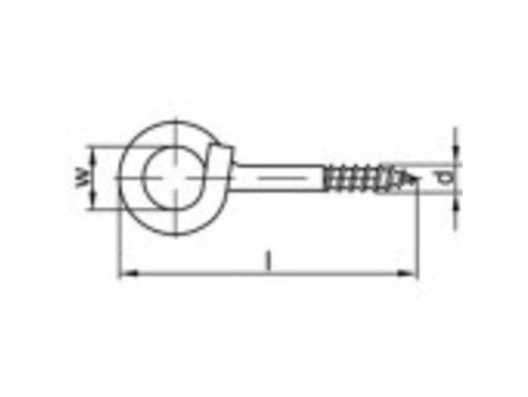 TOOLCRAFT Sterke plafondhaak 100 mm Galvanisch verzinkt staal 20 stuk(s)