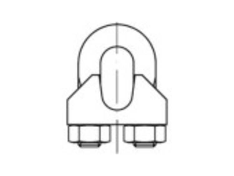 TOOLCRAFT Kabelklem 6.5 mm M5 Staal Galvanisch verzinkt 112508 100 stuk(s)