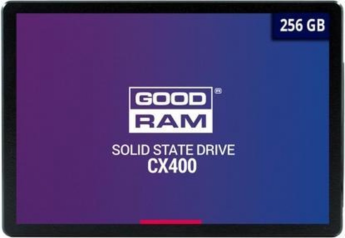Goodram CX400 internal solid state drive 2.5'' 256 GB SATA III QLC 3D NAND - Zwart