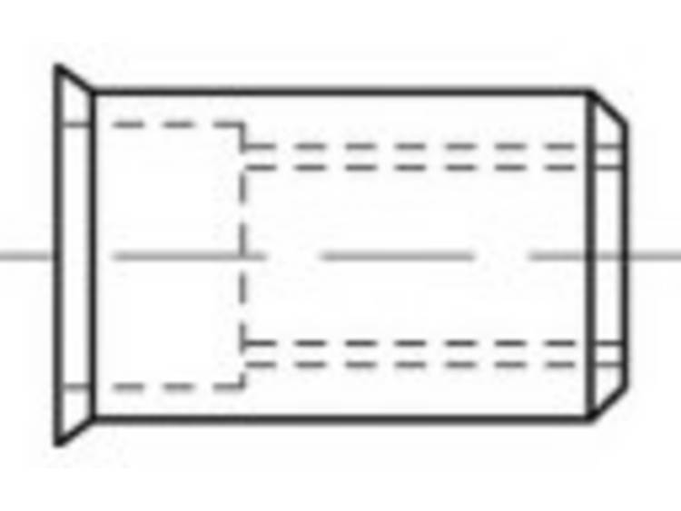 TOOLCRAFT TO-5380413 Blindklinkmoer M4 RVS 500 stuk(s)