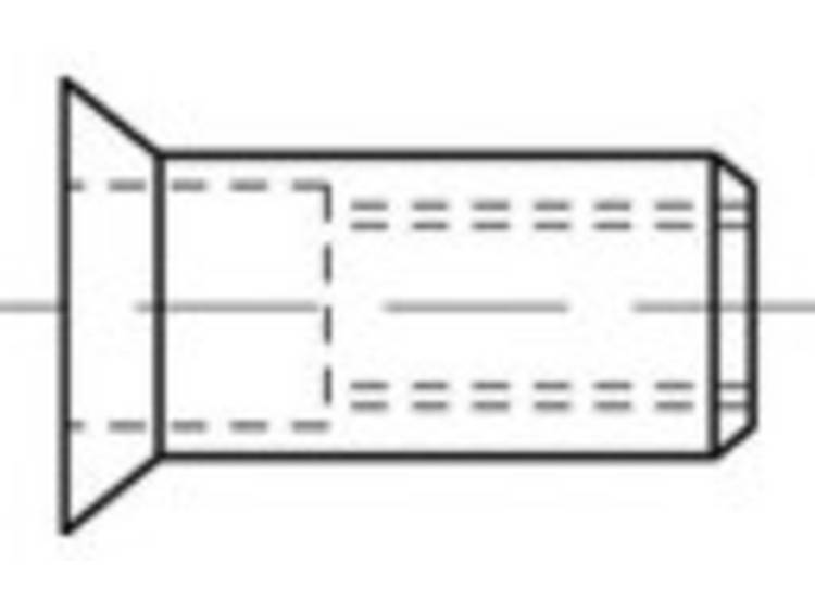 TOOLCRAFT TO-5380497 Blindklinkmoer M6 RVS 250 stuk(s)