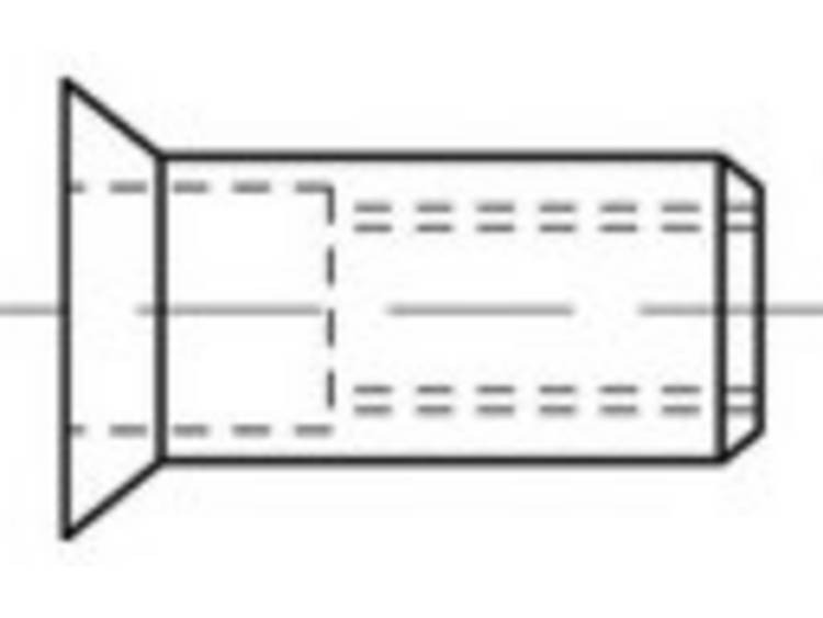 TOOLCRAFT TO-5380521 Blindklinkmoer M6 RVS 250 stuk(s)