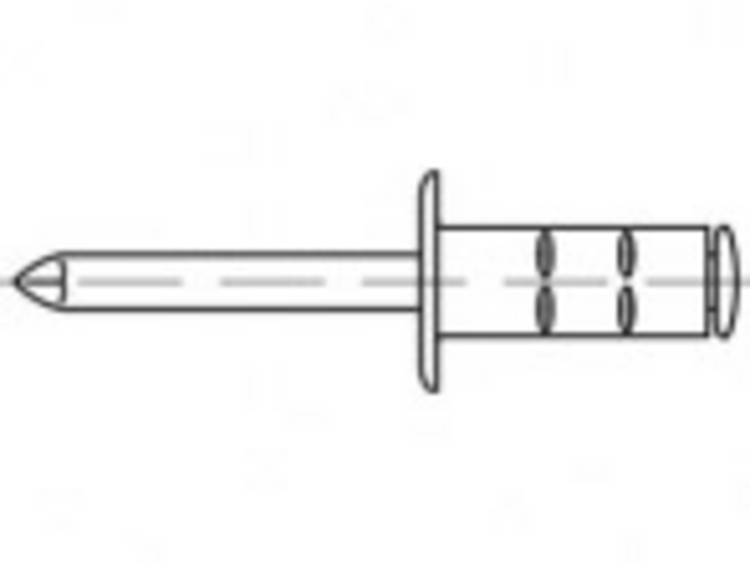 TOOLCRAFT TO-5380554 Blindklinknagel 4.8 mm RVS 500 stuk(s)