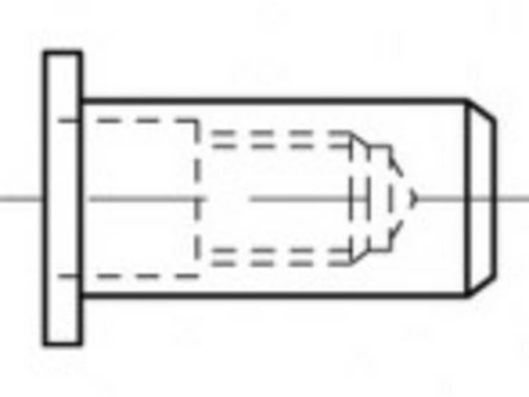 TOOLCRAFT TO-5444280 Blindklinkmoer M5 Staal 500 stuk(s)