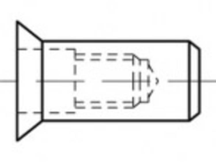 TOOLCRAFT TO-5444304 Blindklinkmoer M5 Staal 500 stuk(s)