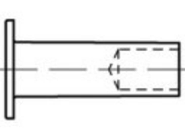 TOOLCRAFT TO-5454267 Halfholle klinknagel 8 mm 100 stuk(s)