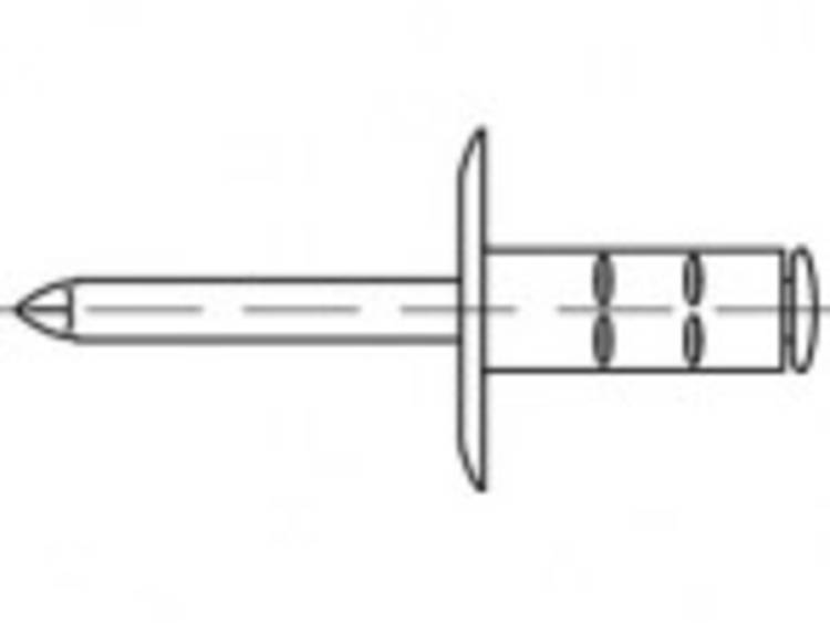 TOOLCRAFT TO-5455239 Open blindklinknagel 3.2 mm 1000 stuk(s)