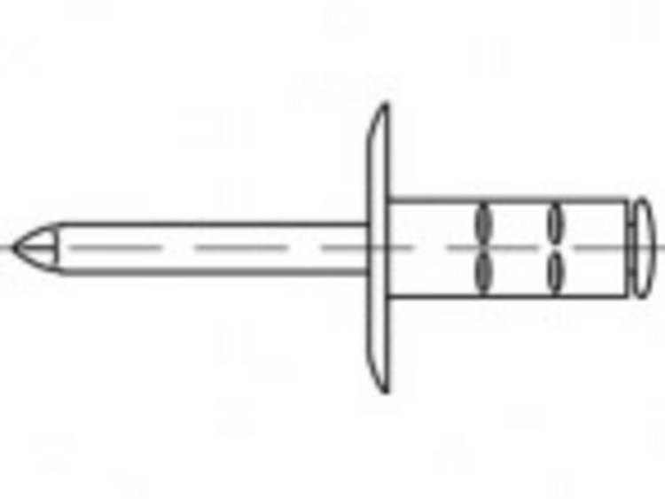 TOOLCRAFT TO-5455245 Open blindklinknagel 4 mm 500 stuk(s)