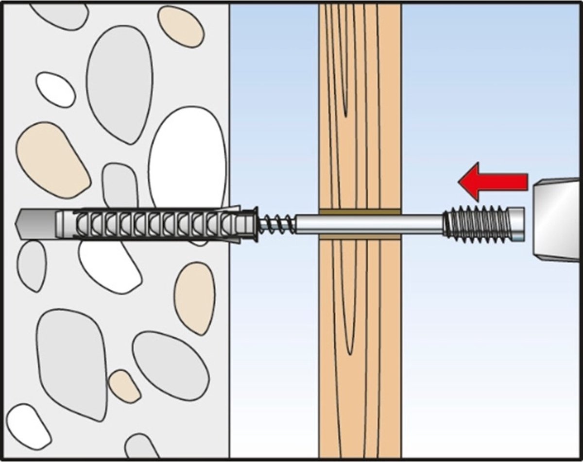 Fischer ASL 59061 Afstandsschroef 6 mm 80 mm Torx 100 stuk(s)