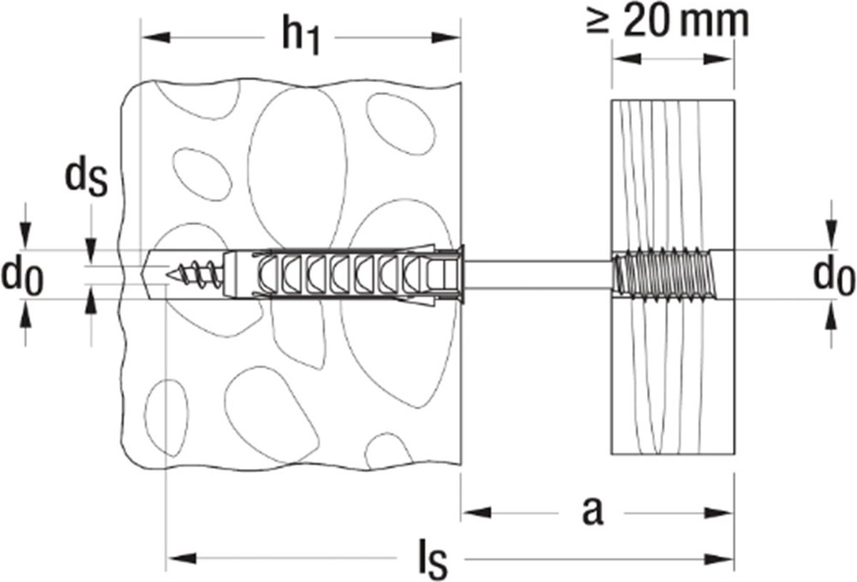 Fischer ASL 59061 Afstandsschroef 6 mm 80 mm Torx 100 stuk(s)
