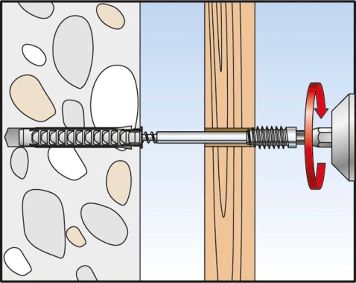 Fischer ASL 59061 Afstandsschroef 6 mm 80 mm Torx 100 stuk(s)