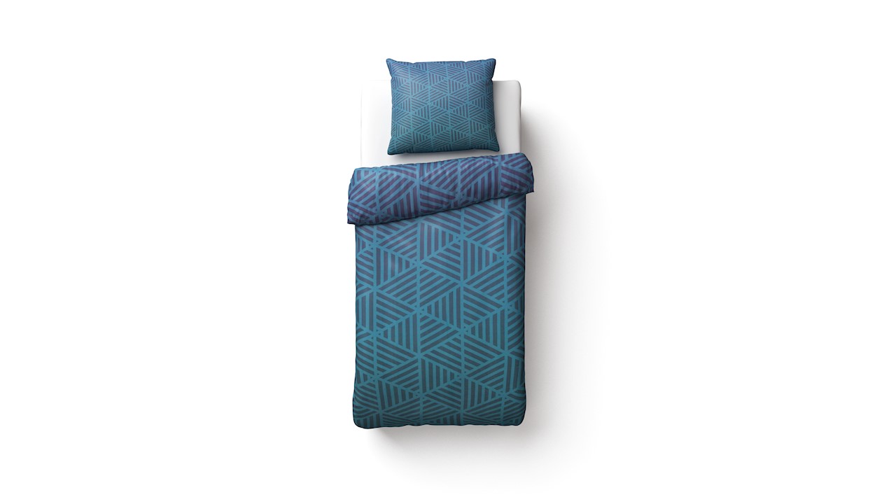 Beter Bed Dekbedovertrek Creek - 140 x 200/220 cm - Blauw