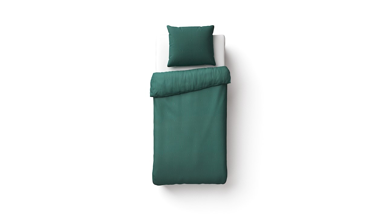 Beter Bed Dekbedovertrek Milton - 200 x 200/220 cm - Groen