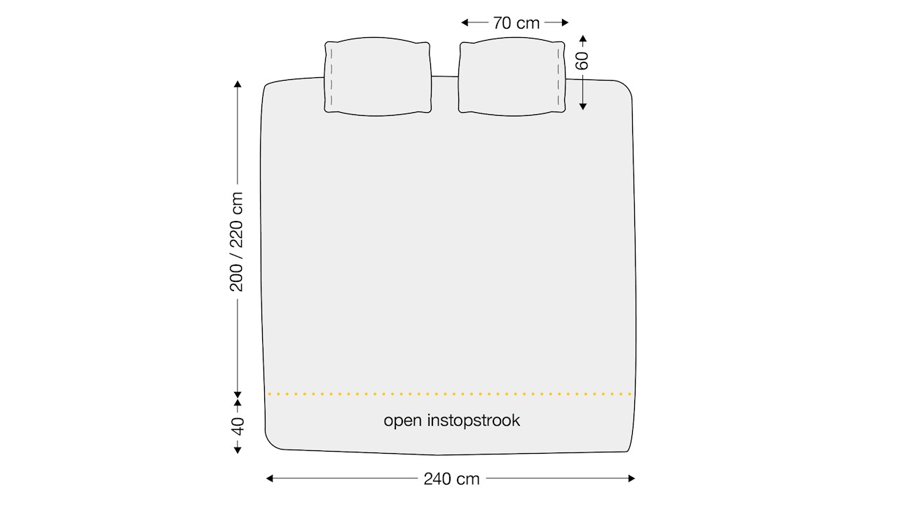 Beter Bed Dekbedovertrek Rayan - 240 x 200/220 cm - Grijs