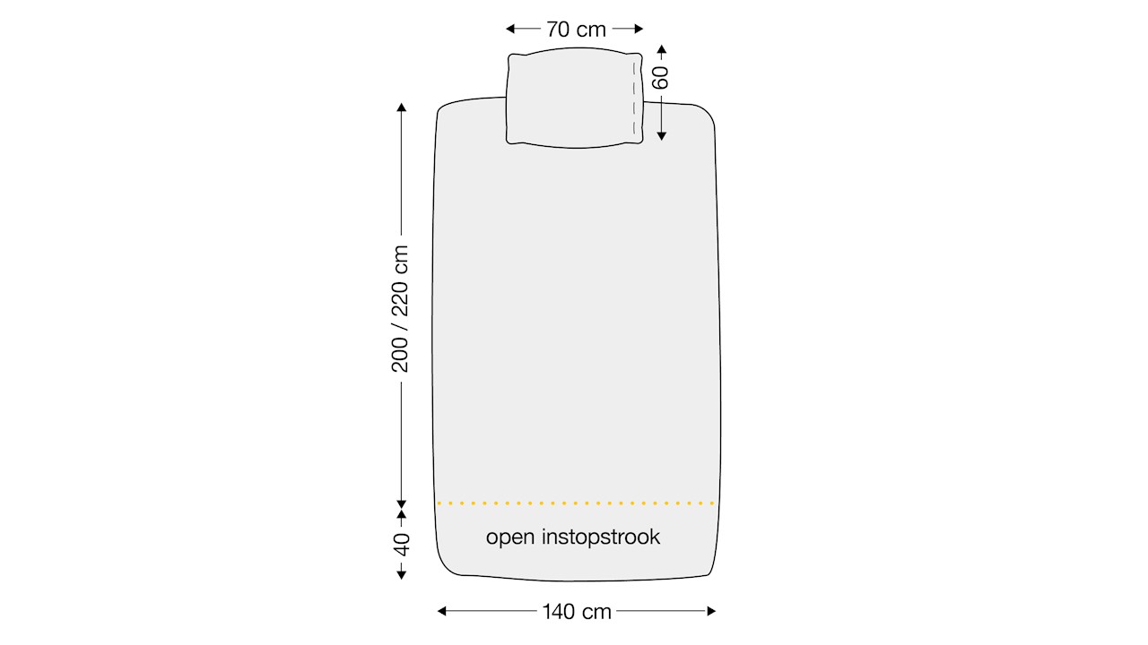 Beter Bed Dekbedovertrek Samuel - 140 x 200/220 cm - off-white