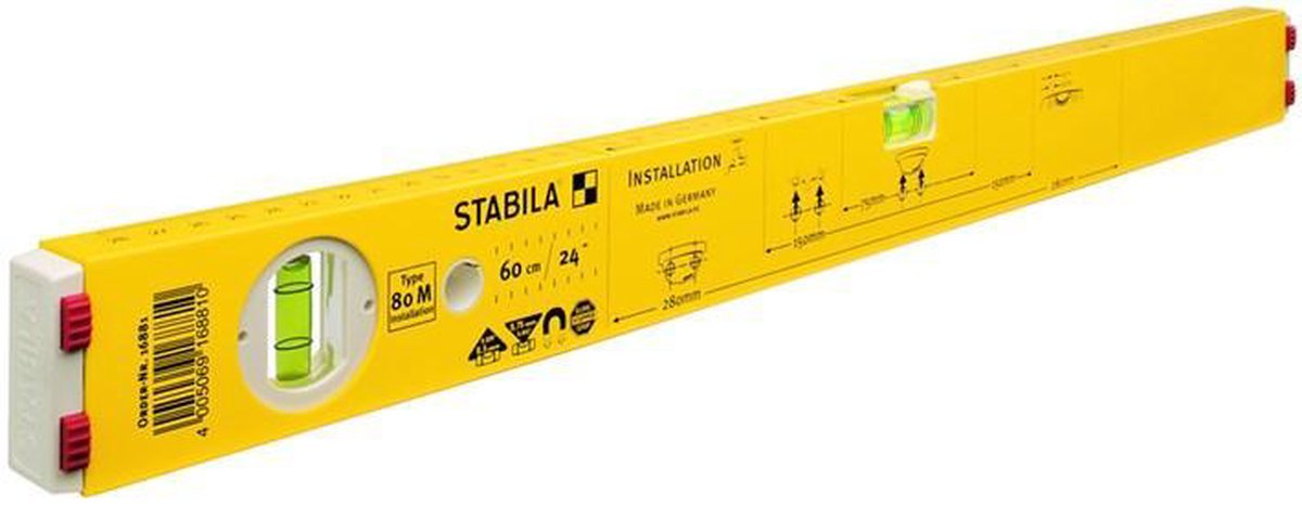 Stabila 80 M 16882 Magneetwaterpas 100 cm 0.5 mm/m