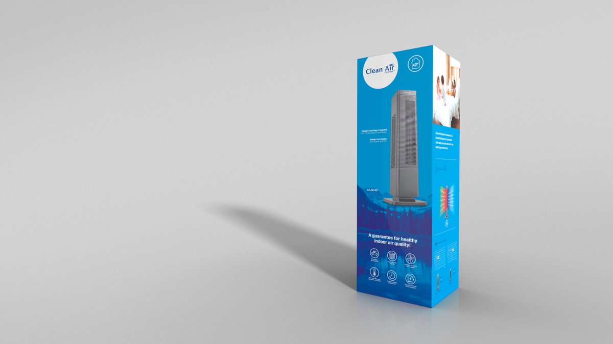 Clean Air Optima CA-904G ventilatorkachel - Grijs