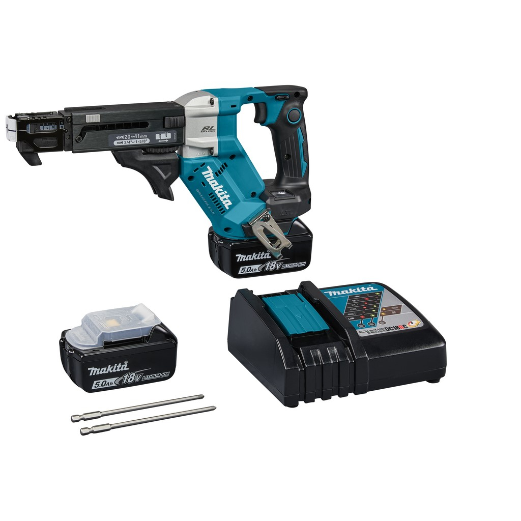 Makita DFR452RTJ | 18 V | Schroefautomaat | 20-41 mm | 5,0 Ah accu (2 st) | snellader in Mbox