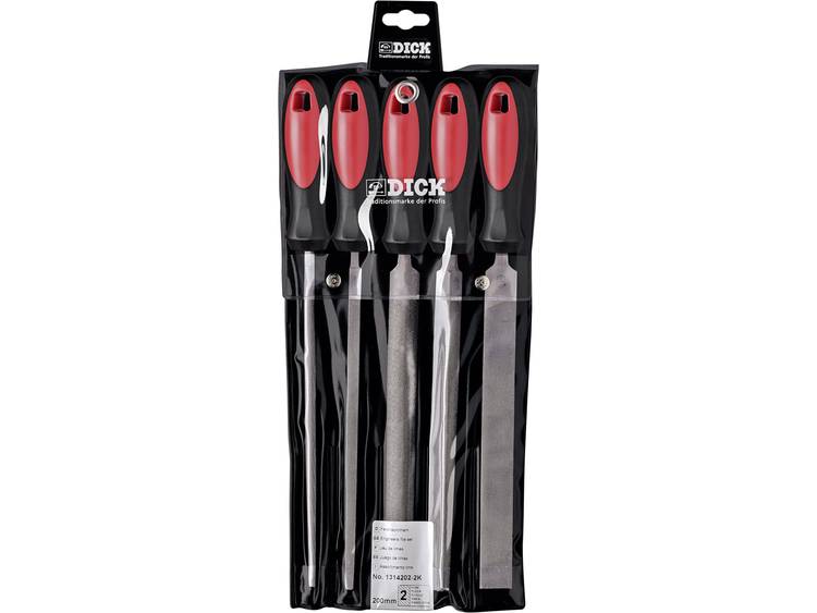 Dick Set werkplaatsvijlen 5-delig met 2-comp. handgreep 200 mm 1314202-2K 1 set(s)
