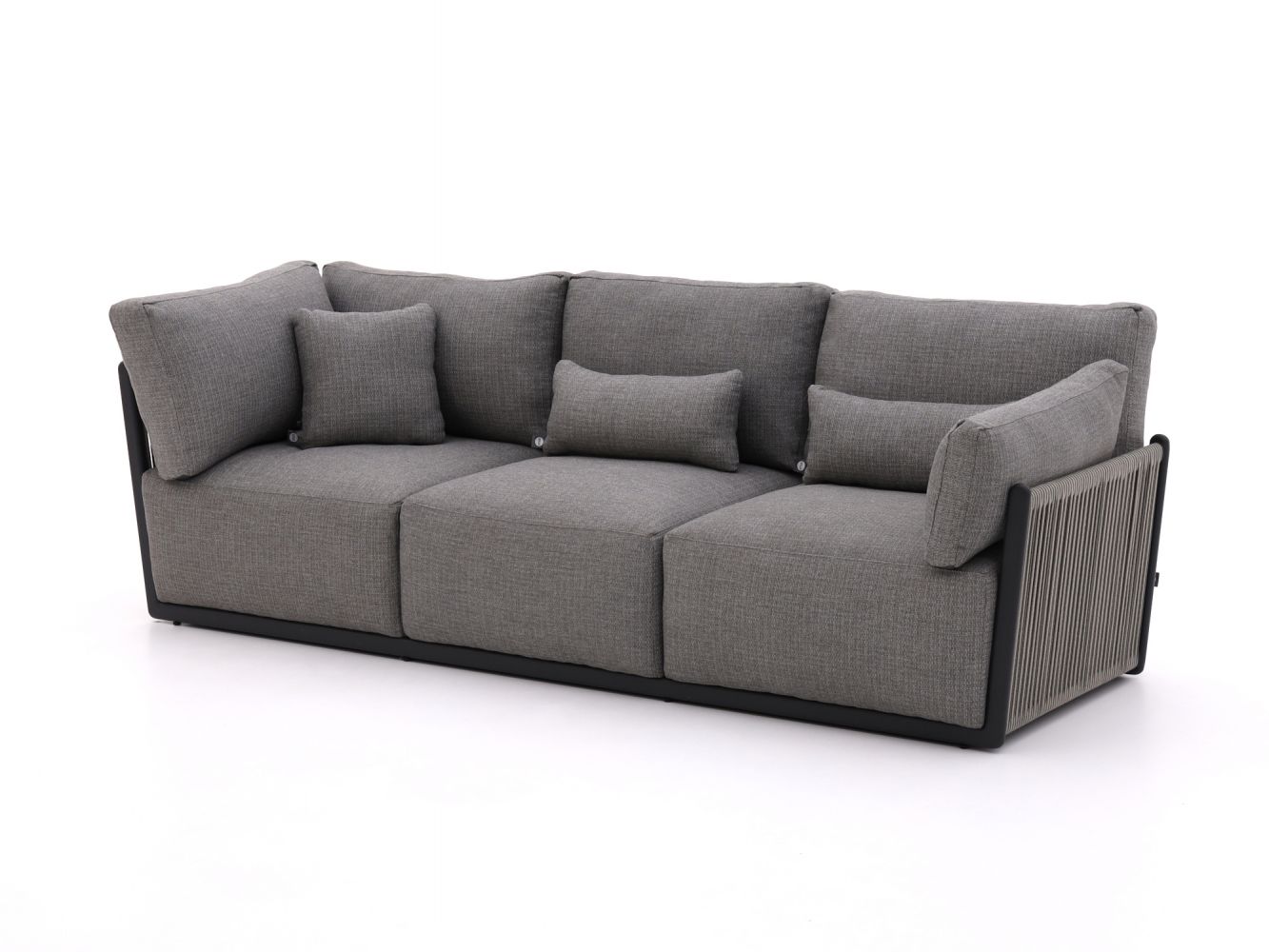 SUNS Sorrento lounge tuinbank 265cm incl. hoekelement rechts - Laagste prijsgarantie! - Grijs