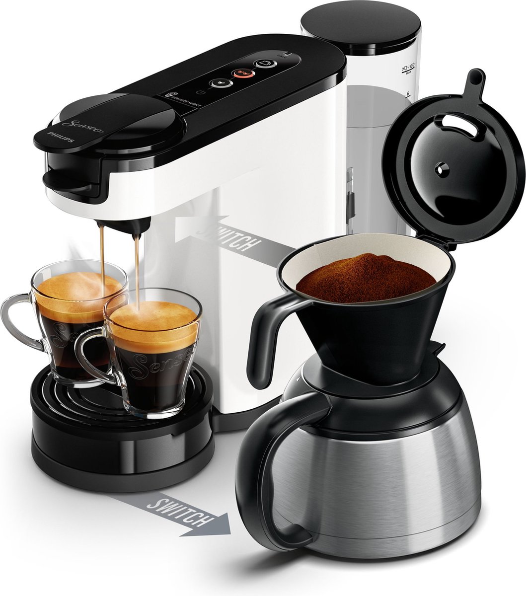 Philips Switch Hd6592/04 Pad- En Filterkoffiezetapparaat Wit