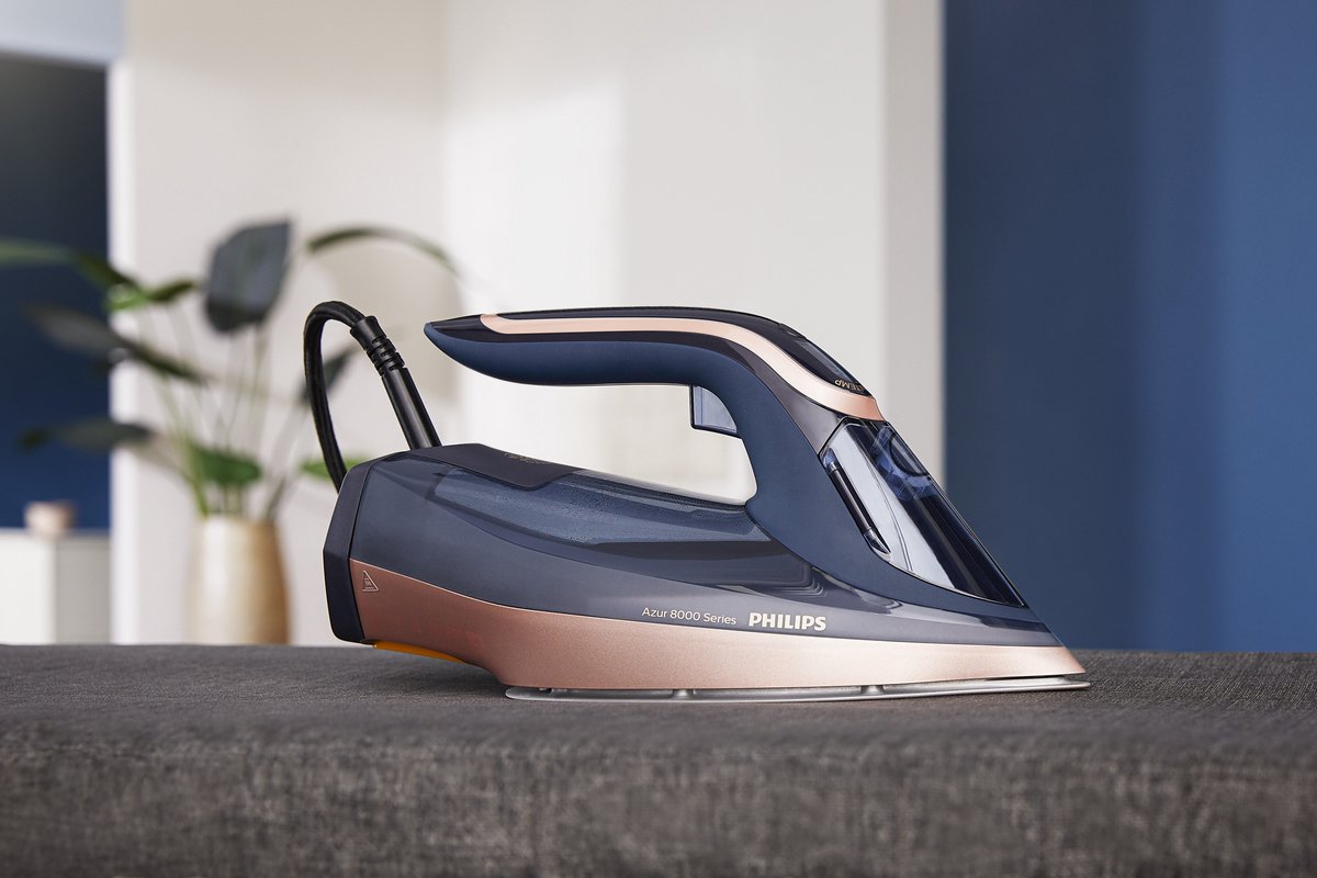 Philips 8000 Series Dst8050/20 Stoomstrijkijzer Azur - Blauw