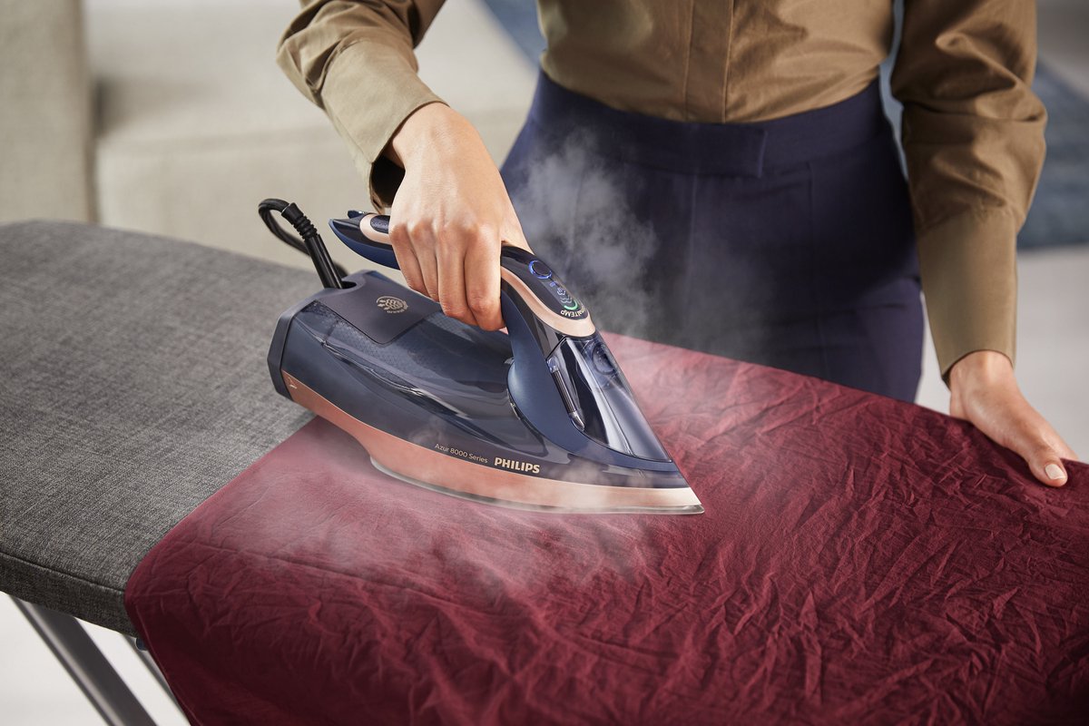 Philips 8000 Series Dst8050/20 Stoomstrijkijzer Azur - Blauw