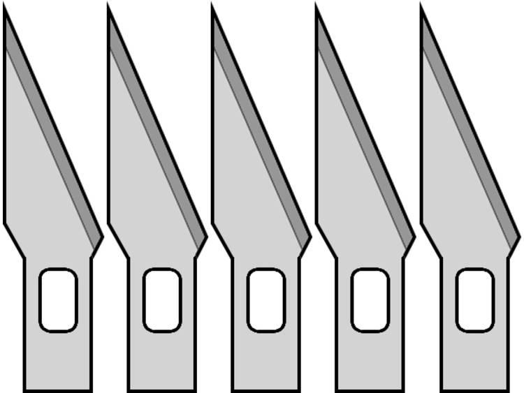 Donau Elektronik MS05 5 vervangende messen voor ontwerpers mes