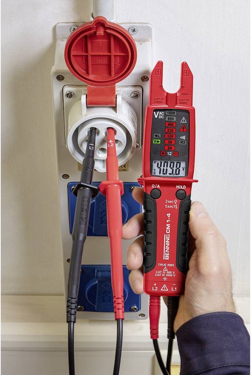 Benning Stroomtangmultimeter | 0,1 A-200 A AC | CAT IV 600/III 1000 V | 1 stuk - 044686