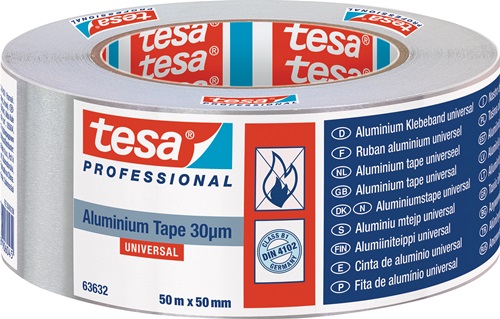 Tesa Aluminiumtape | met liners | lengte 50 m | breedte 50 mm wiel | 6 stuks - 63632-00002-00