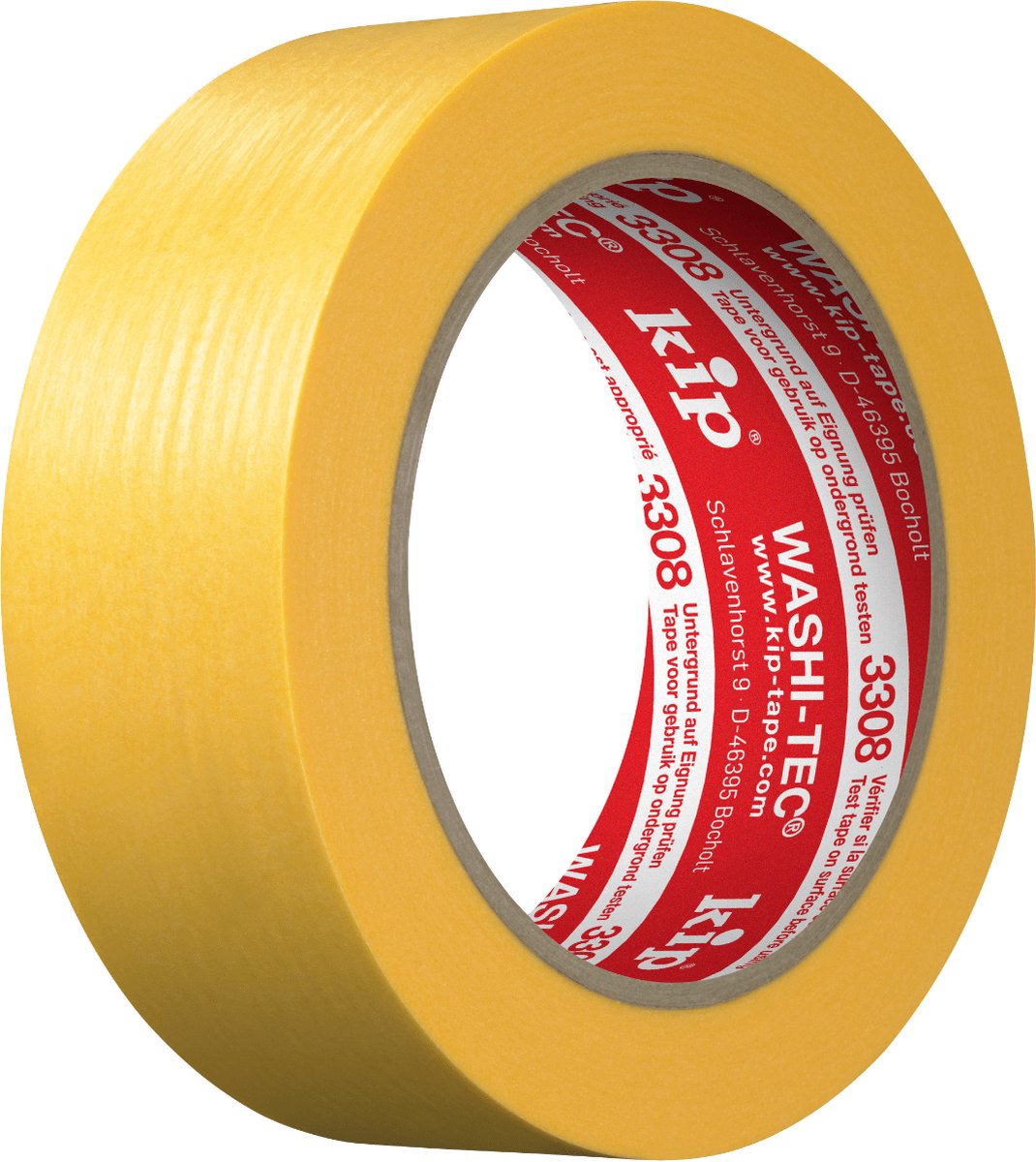 Afdekband | glad | geel | lengte 50 m | breedte 36 mm | rol | 6 stuks - 3308-36