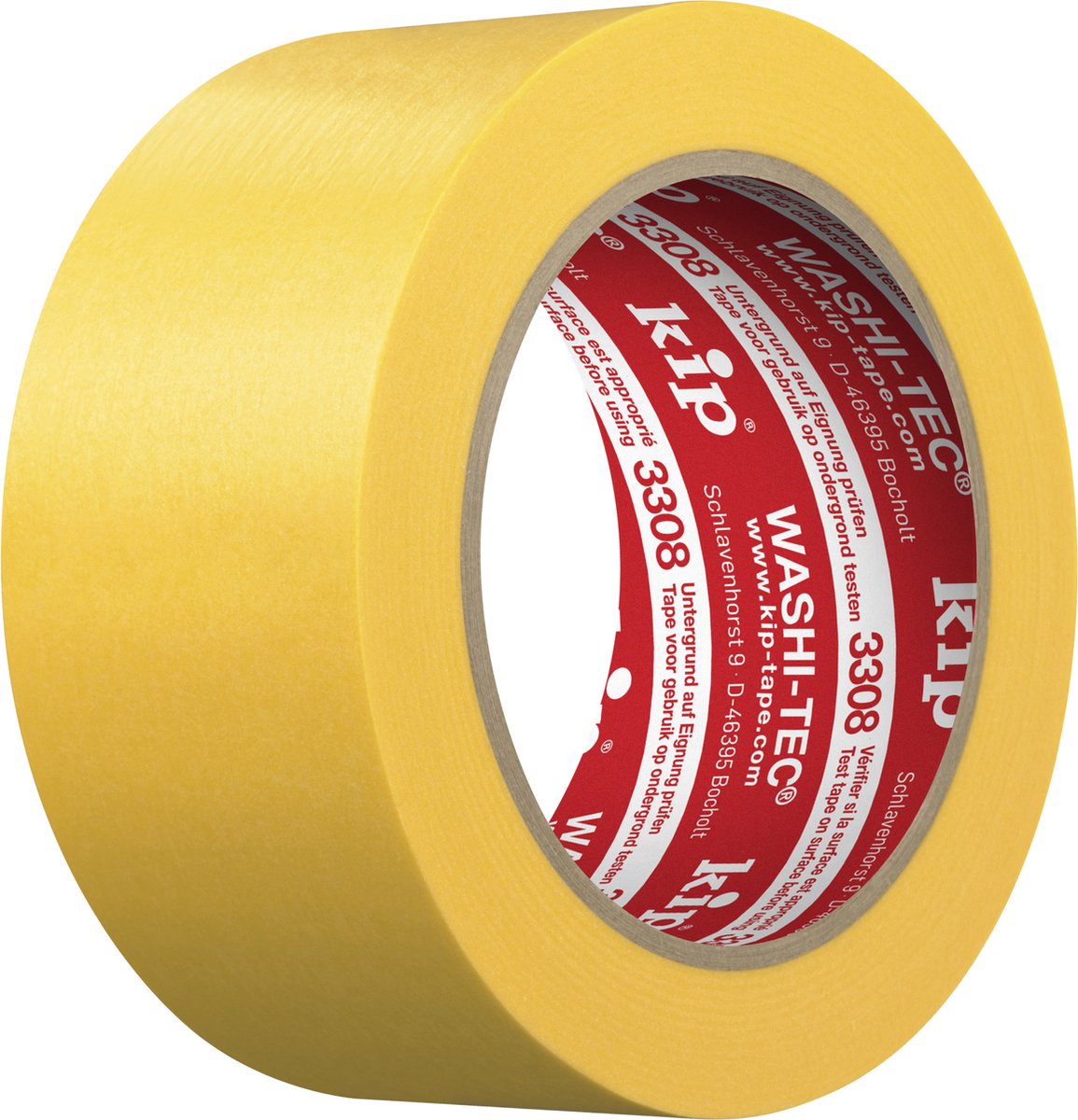 Afdekband | glad | geel | lengte 50 m | breedte 36 mm | rol | 6 stuks - 3308-36