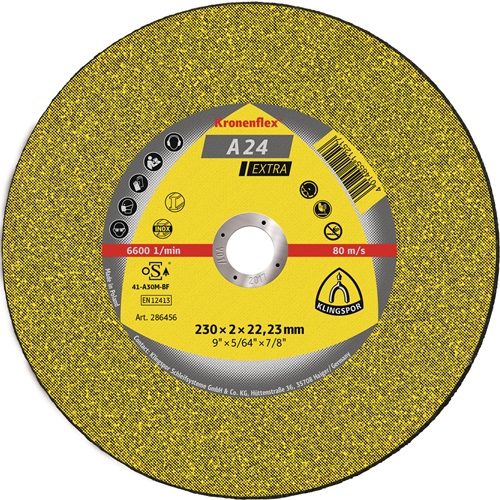 Klingspor Doorslijpschijf | D115x2,5mm gebogen | staal | gat 22,23 mm | 25 stuks - 188461