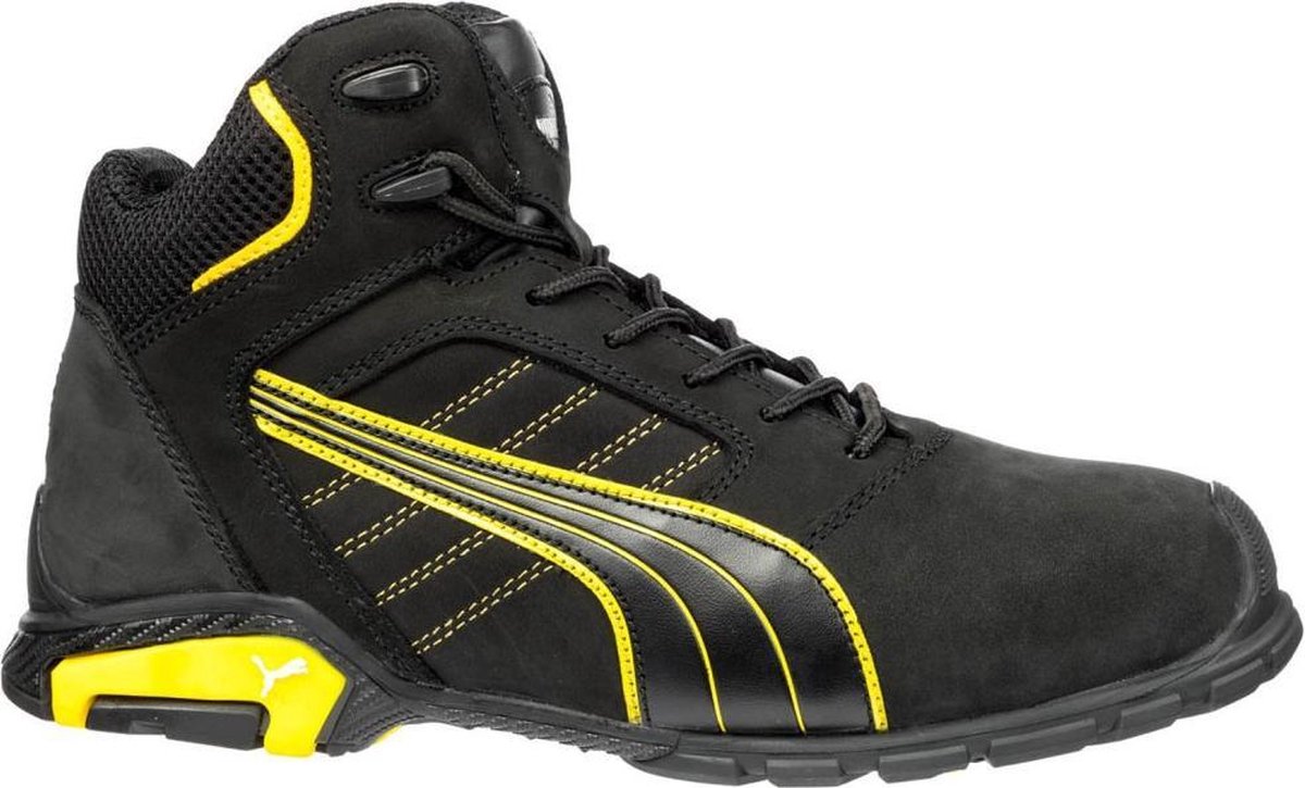 Puma Veiligheidslaars | maat 41 zwart/geel | S3 SRC EN ISO 20345 | nubuckleer | 1 stuk - 63.224.0-41