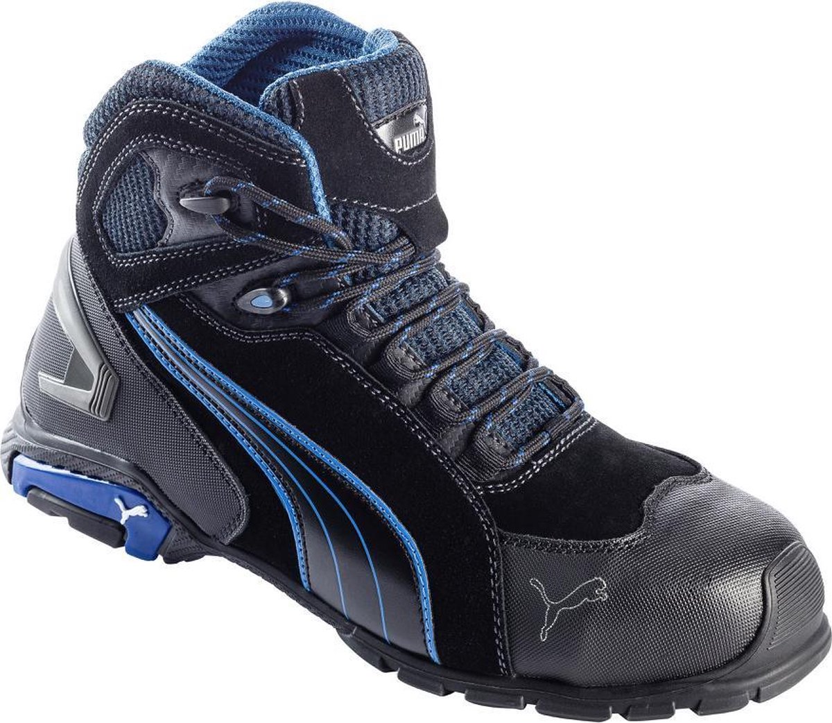 Puma Veiligheidslaars | maat 45 zwart/blauw | S3 SRC EN ISO 20345 | velours | 1 stuk - 63.225.0-45