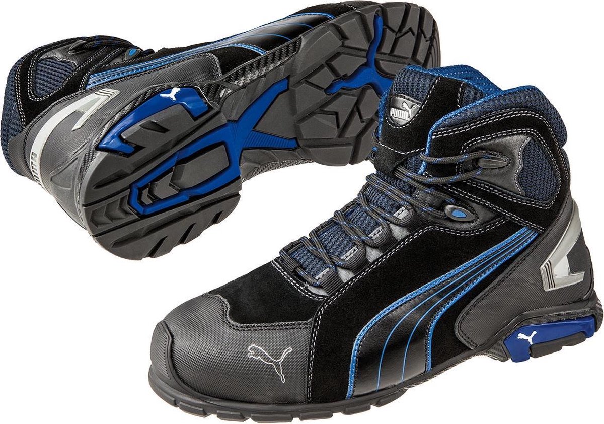 Puma Veiligheidslaars | maat 45 zwart/blauw | S3 SRC EN ISO 20345 | velours | 1 stuk - 63.225.0-45