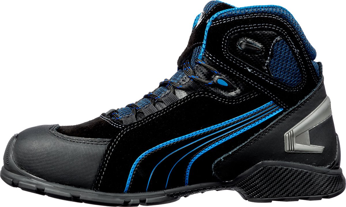 Puma Veiligheidslaars | maat 45 zwart/blauw | S3 SRC EN ISO 20345 | velours | 1 stuk - 63.225.0-45